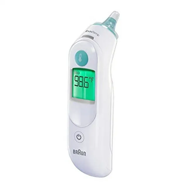 Braun ThermoScan 6, IRT6515 Digital Ear Thermometer for Adults, Babies, Toddlers and Kids Fast, Gentle, and Accurate with Color Coded Results