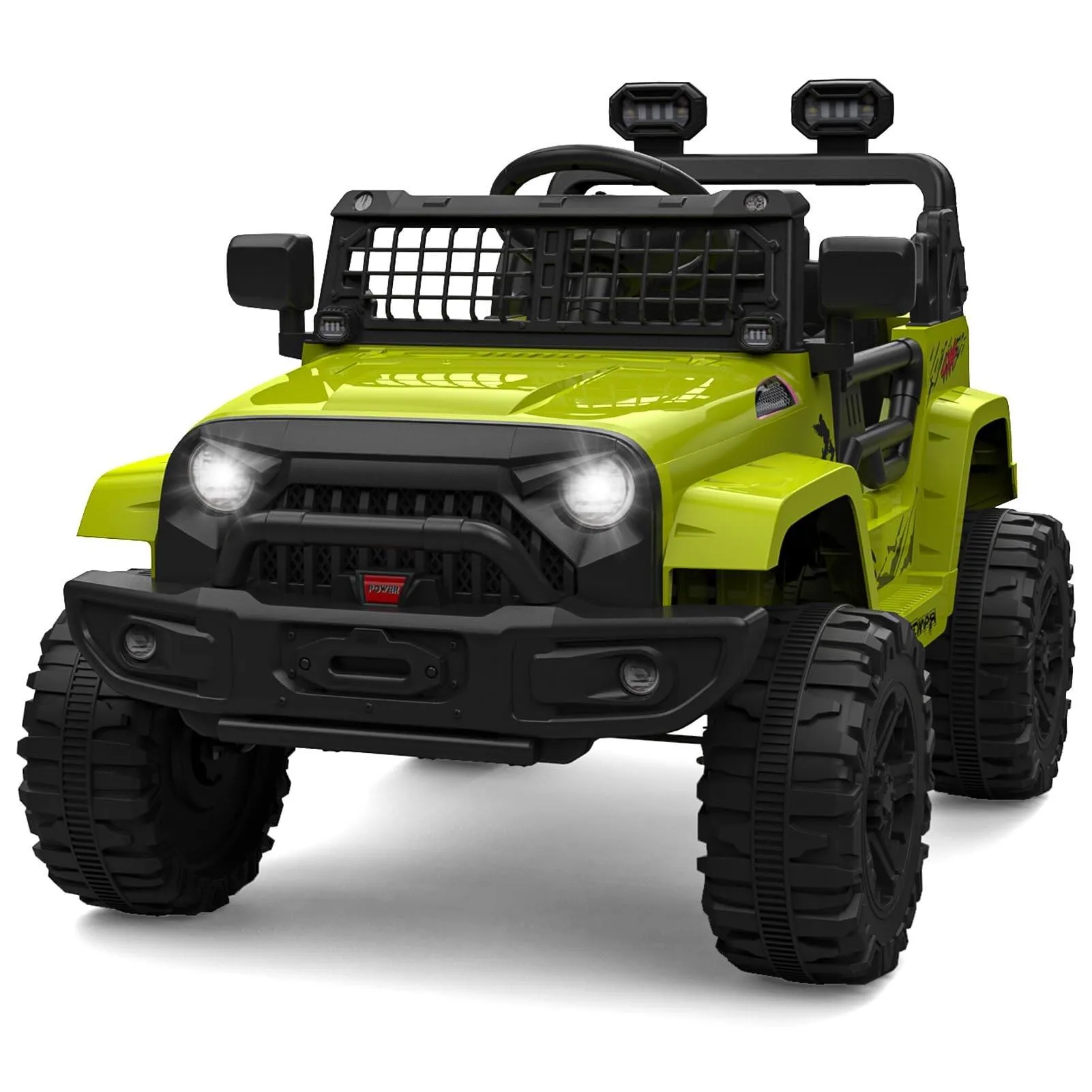 Lorise Truck Car 12V Kids Electric Vehicles with Remote Control Spring Suspension, LED Lights, Bluetooth, 2 Speeds