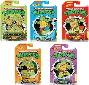 Hot Wheels Teenage Mutant Ninja Turtles TMNT Complete Set of 5 Vehicles