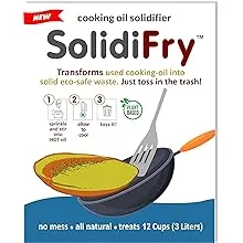 SolidiFry Waste Cooking Oil Solidifier powder 100% Plant-Based Cooking Oil Disposal