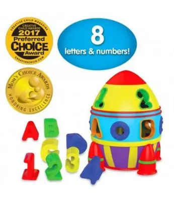 The Learning Journey Early Learning - Rocket Shape Sorter - Toddler Toys & Gifts for Boys & Girls Ages 12 Months and Up - Award Winning Toy (204207)