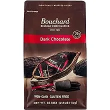 Bouchard Belgian Dark Chocolate Gluten-Free 72% Cacao (35.3 OZ / 2.2 LB)Bouchard Belgian Dark Chocolate Gluten-Free 72%…