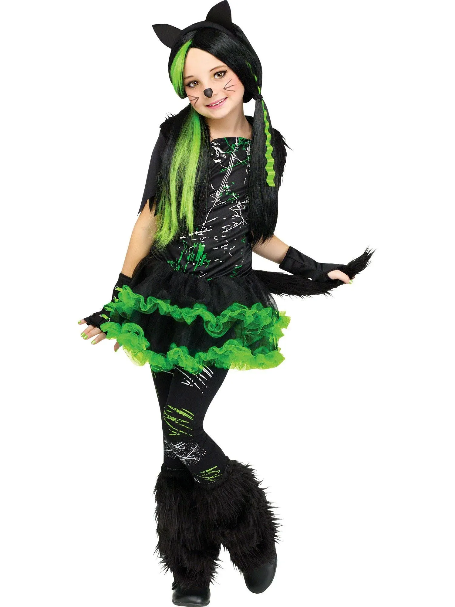 Black Cat Costume Kids Halloween Fancy Dress