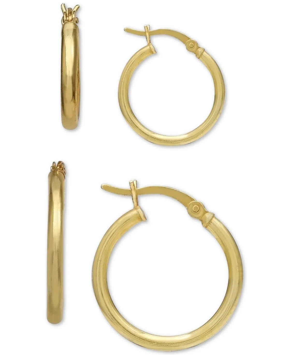 Giani Bernini 18K Gold Over Sterling Silver Hoop Duo Earrings Set, Women's, Size: One Size