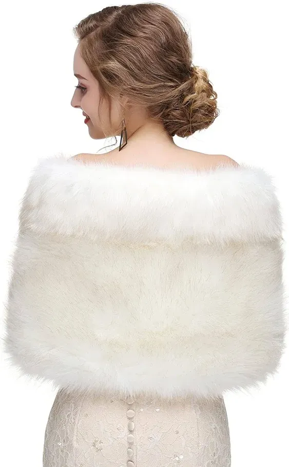 Women's Faux Fur Wrap Cape