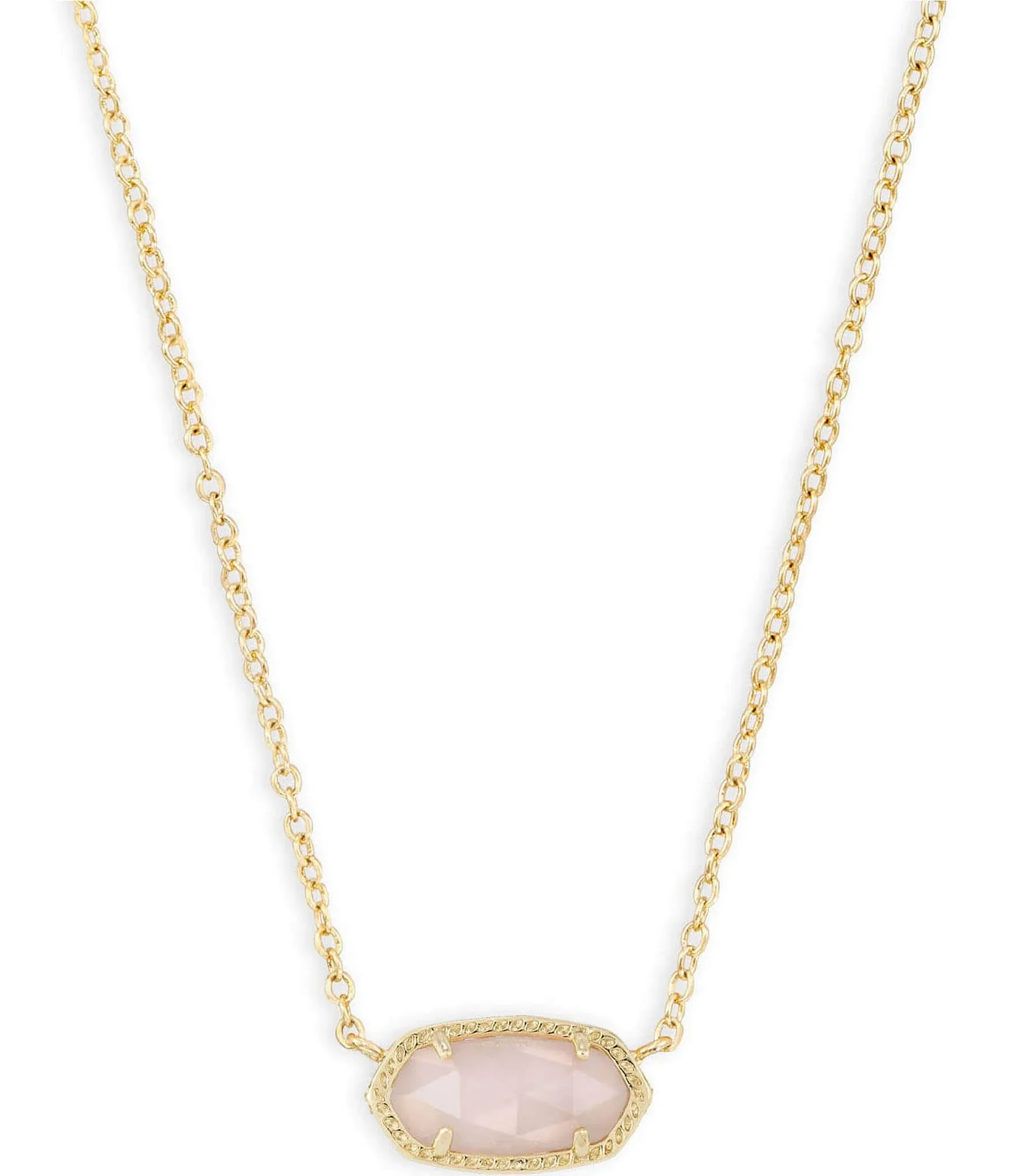 Kendra Scott Elisa Gold Pendant Necklace - Rose Quartz