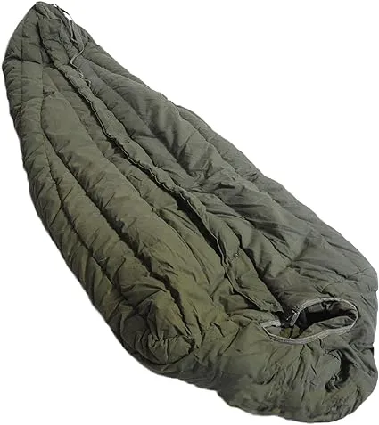 Tennier Gilette Very Warm Thick Old School Military US Army Subzero Extreme Cold Weather ECW Down OD Green Sleeping Bag by US Goverment GI USGI