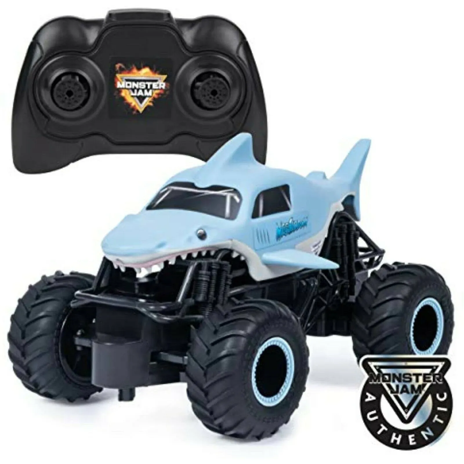 Monster Jam, Official Megalodon Remote Control Monster Truck, 1:24 Scale, 2.4 GHz, for Ages 4 and Up