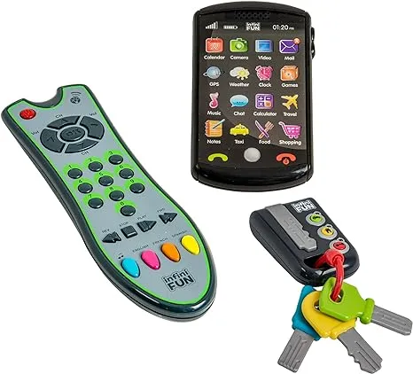 3pc Set infini FUN My Tech Trio - Remote, Phone & Keys Tri-Lingual