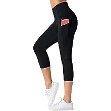 Dragon Fit High Waist Yoga Leggings with 3 Pockets,Tummy Control Workout Running 4 Way Stretch Yoga Pants