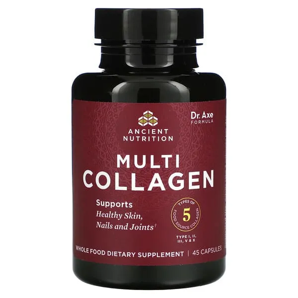 Ancient Nutrition Collagen Peptides Pills, Hydrolyzed Multi Collagen Supplement, Types I, II, II, V & X, Supports Healthy Skin and Nails, Gut Health and Joints, 90 Capsules