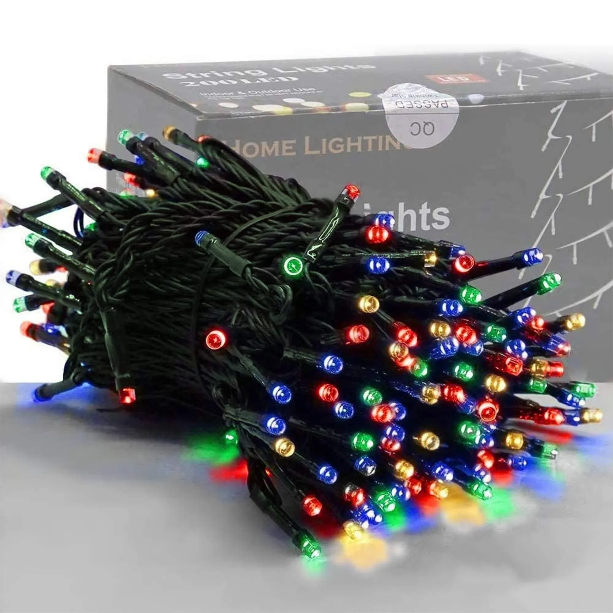 Home Lighting 66ft Christmas Decorative Mini Lights, 200 LED Green Wire Fairy Starry String Lights Plug in, 8 Lighting Modes, for Indoor Outdoor