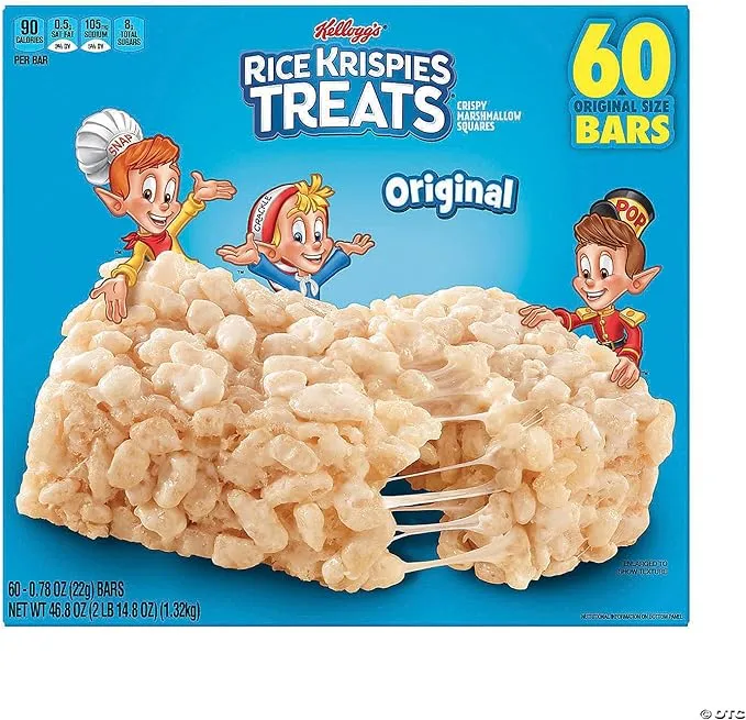 KELLOGG'S Original Rice Krispies Treats | Snack Bars | 60 Ct | 1 Pc.