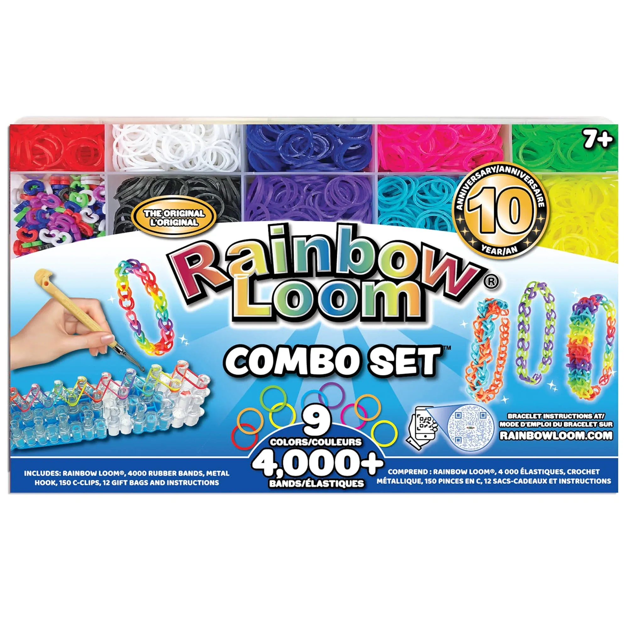 The Beadery Wonder Loom Kit, Gift for Kids, Includes 600 Rubber Bands