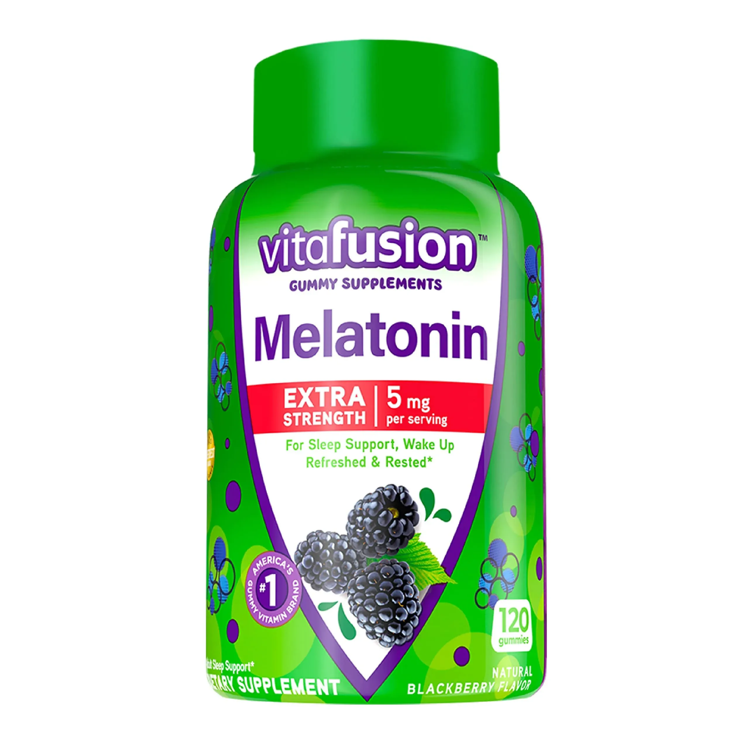 vitafusion Extra Strength Melatonin Gummy Vitamins, Sleep Supplements, 120 Count