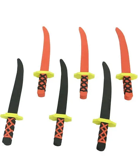 Foam Ninja Swords Set of 6 - Safe & Fun - by Trademark Innovations