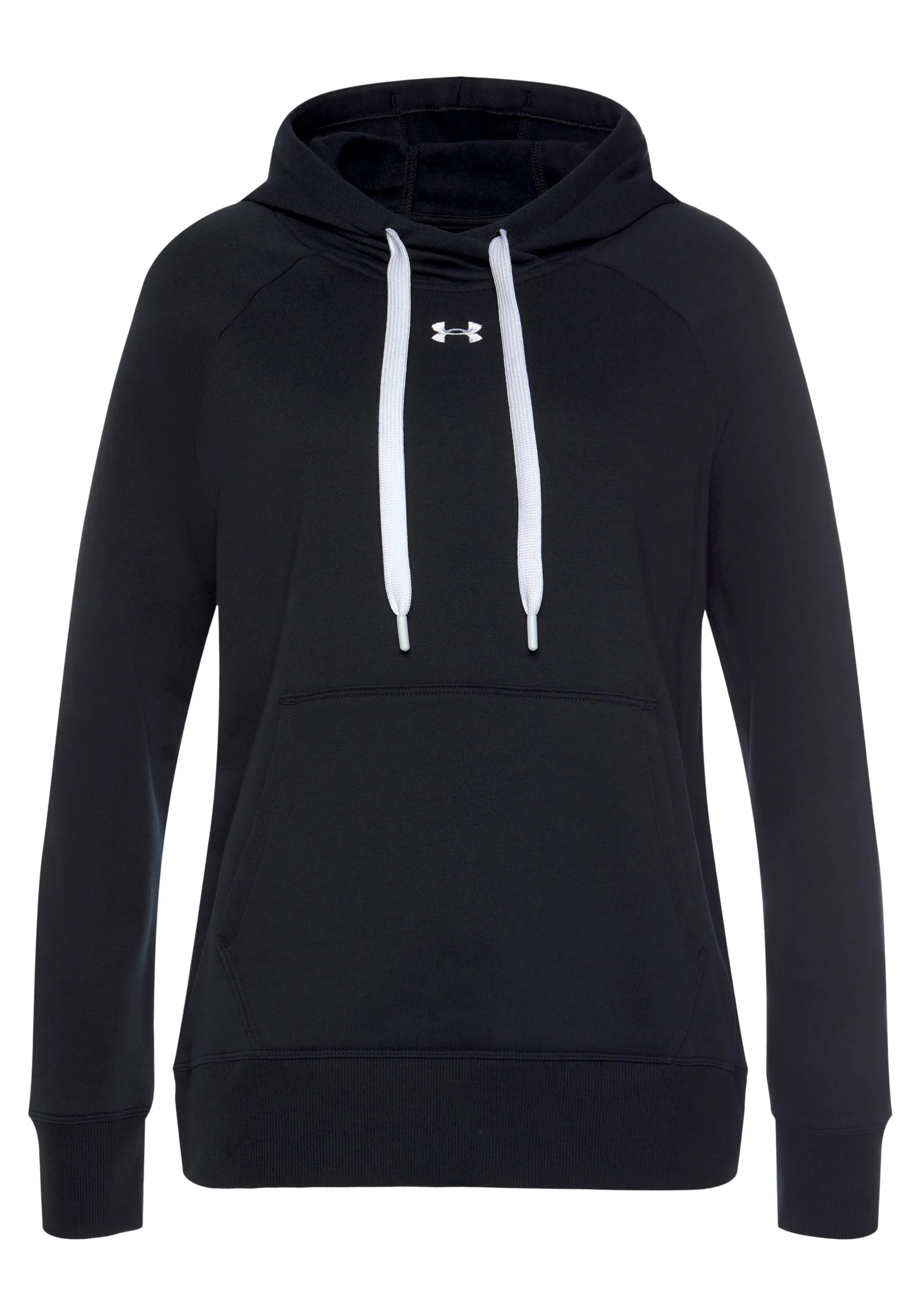 Under Armour Women's Rival Fleece HB Hoodie - Black/White