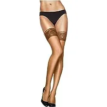 Hanes Silk Reflections Women's Lace Top Thigh High