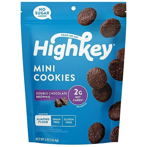 HighKey Snacks Keto Low Carb Chocolate Brownie Cookie Bites