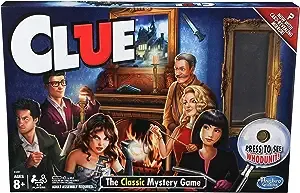 Clue Board Game, Mystery Game for Kids Ages 8 and Up, Family Games for 2-6 Players