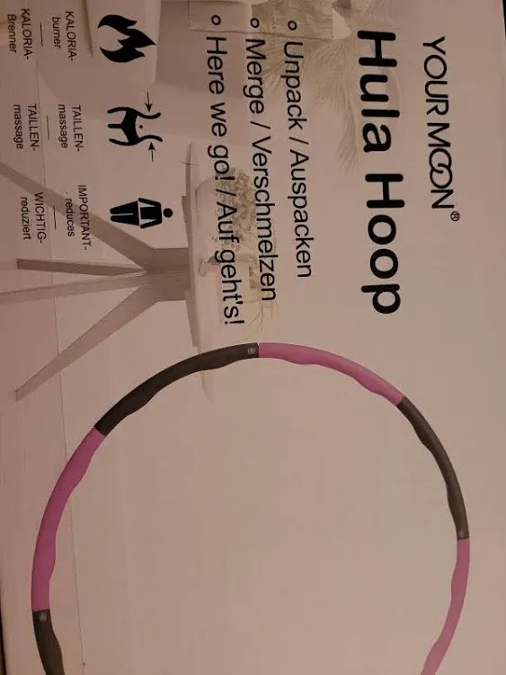 HEALTHYMODELLIFE Exercise Fitness Hoop for Adults - Easy to Spin, Premium Quality and Soft Padding Weighted Hoop - Detachable Hoops for Home & Gym Workouts