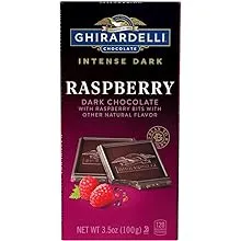 GHIRARDELLI Intense Dark Chocolate Bar, Raspberry, 3.5 Oz Bar (Pack of 12)GHIRARDELLI Intense Dark Chocolate Bar, Raspberry, 3.…