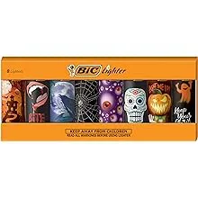 BIC Special Edition Skulls Series Maxi Pocket Lighters, Great for Lighting Candles, Set of 8 Lighters