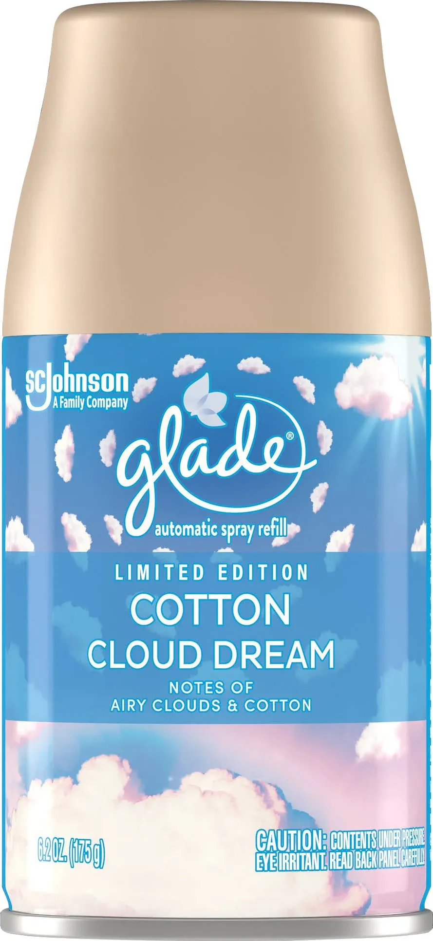 Glade Automatic Spray Aerosol Can Refill, Cotton Cloud Dream, 6.2 Oz