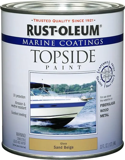 Rust-Oleum Marine 1 qt. Gloss Sand Beige Topside Paint