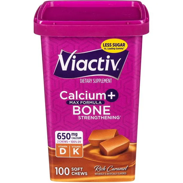 Viactiv Calcium Supplement Plus Vitamin D Soft Chews - Milk Chocolate - 100ct