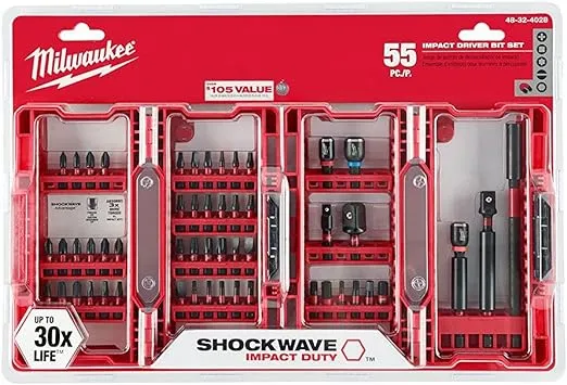 MILWAUKEE ELECTRIC TOOL 48-32-4028 Shockwave ID Bit Set 55P