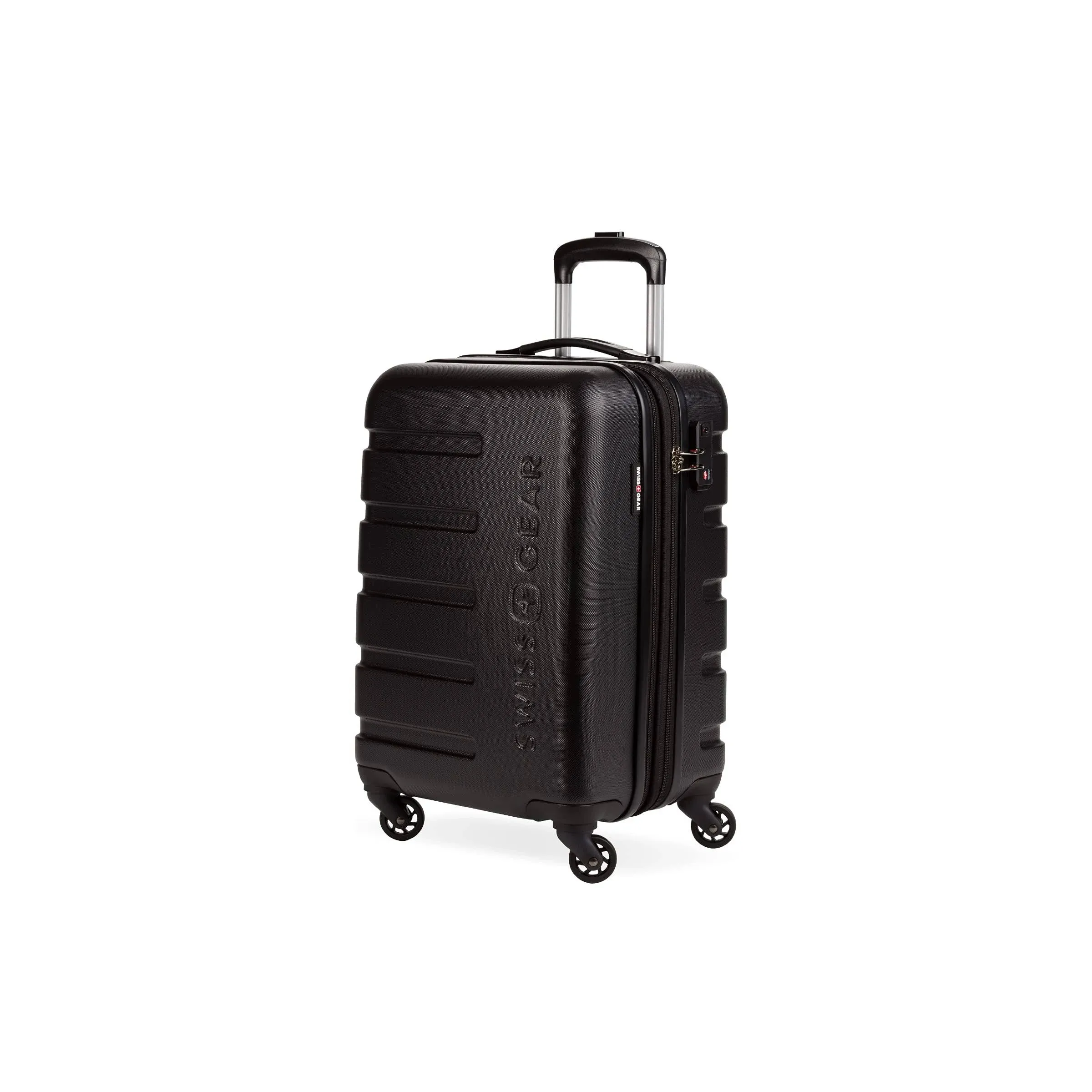 SwissGear 7366 Hardside Expandable Luggage with Spinner Wheels, Clearly Aqua, Carry-On 19-Inch