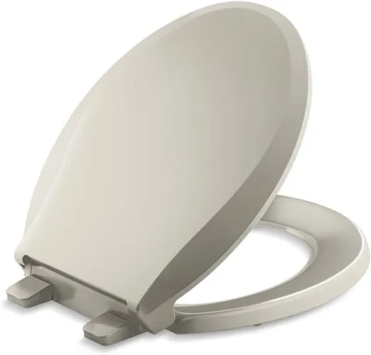 KOHLER K-4639-RL CACHET 16 3/4 INCH READY LATCH QUIET-CLOSE ROUND-FRONT TOILET SEAT