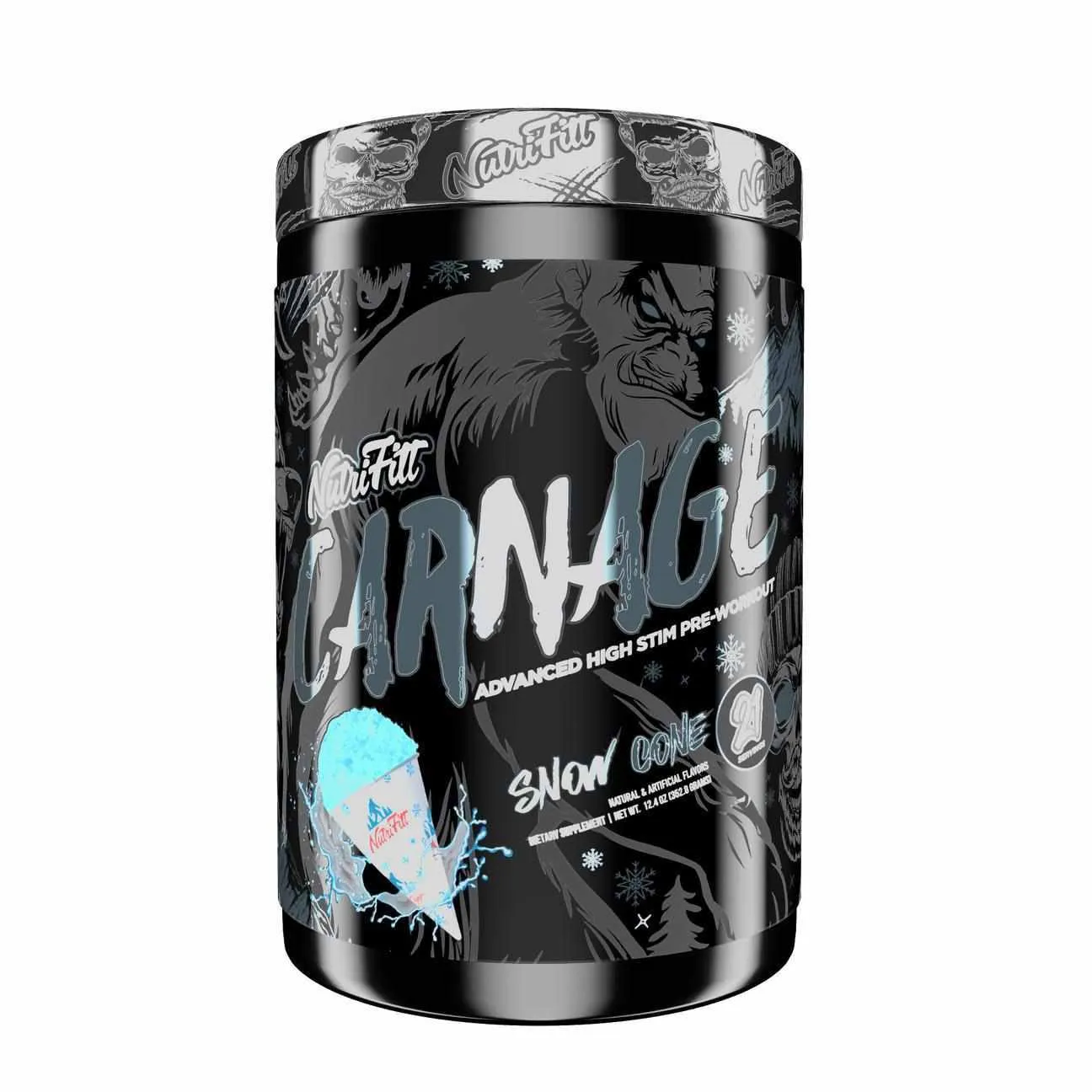 CARNAGE ADVANCED PRE | High-Stim Pre-Workout | NutriFitt