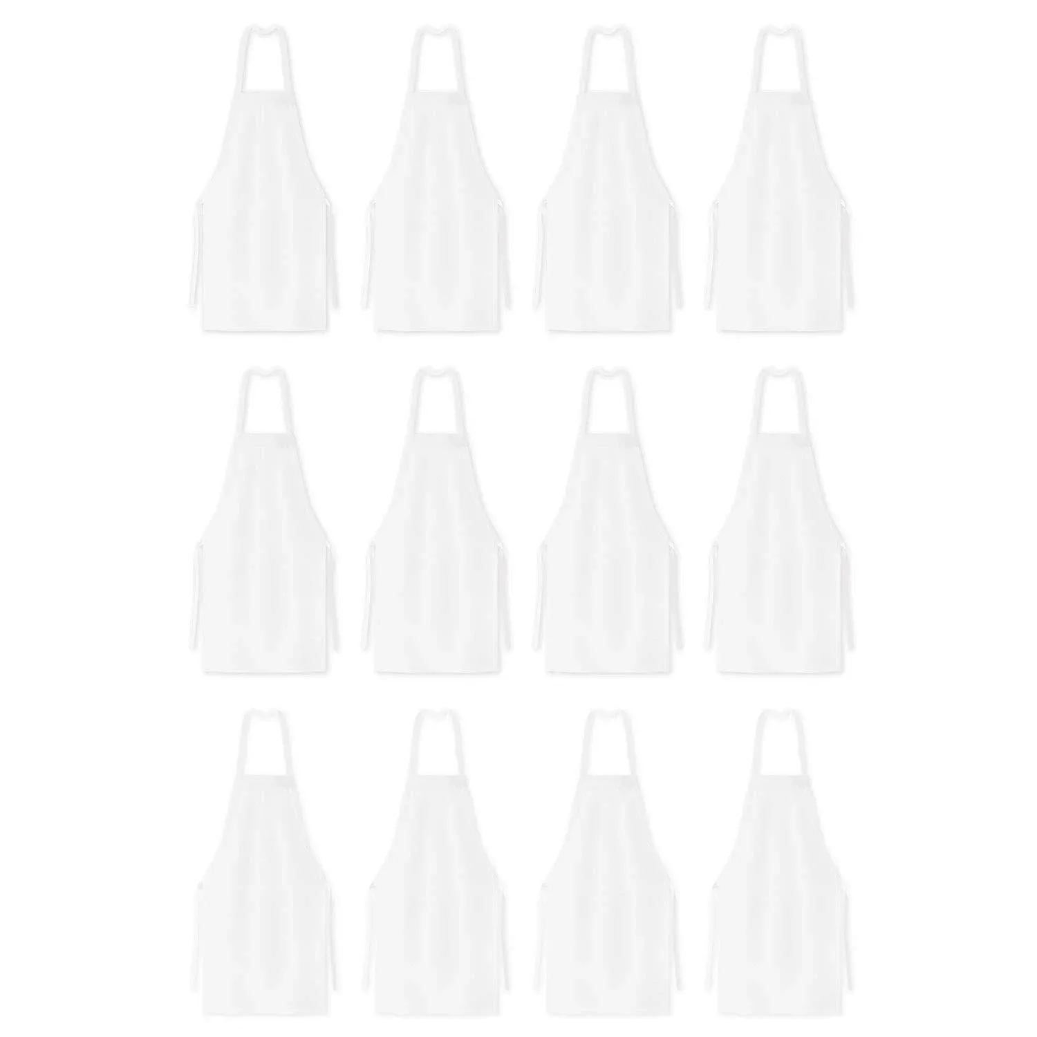 Bulk Pack of 12 Mariposa Bib Kitchen Aprons - Color: Black