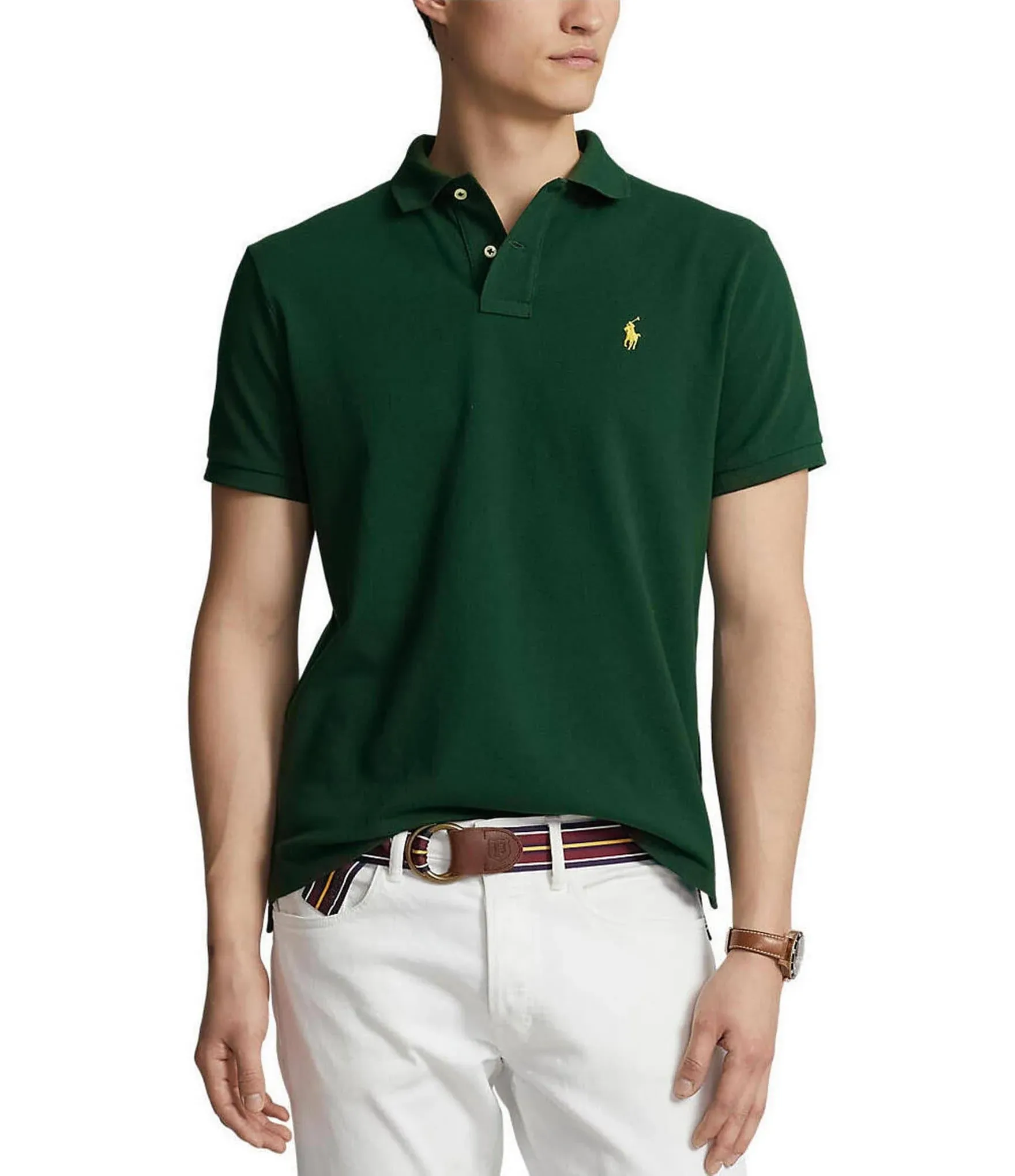 Polo Ralph Lauren Cotton Mesh Classic Fit Polo Shirt Classic Kelly