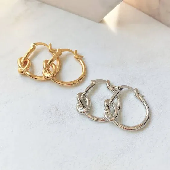 Small Knot Hoop Earrings