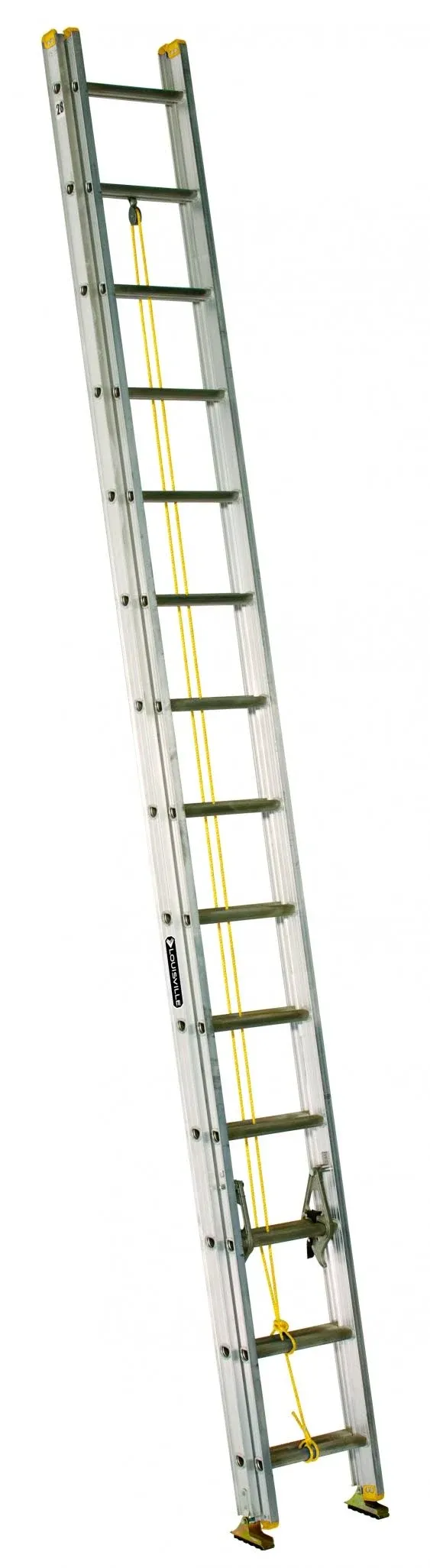 Louisville AE3228 Extension Ladder, Aluminum, 28 ft, I