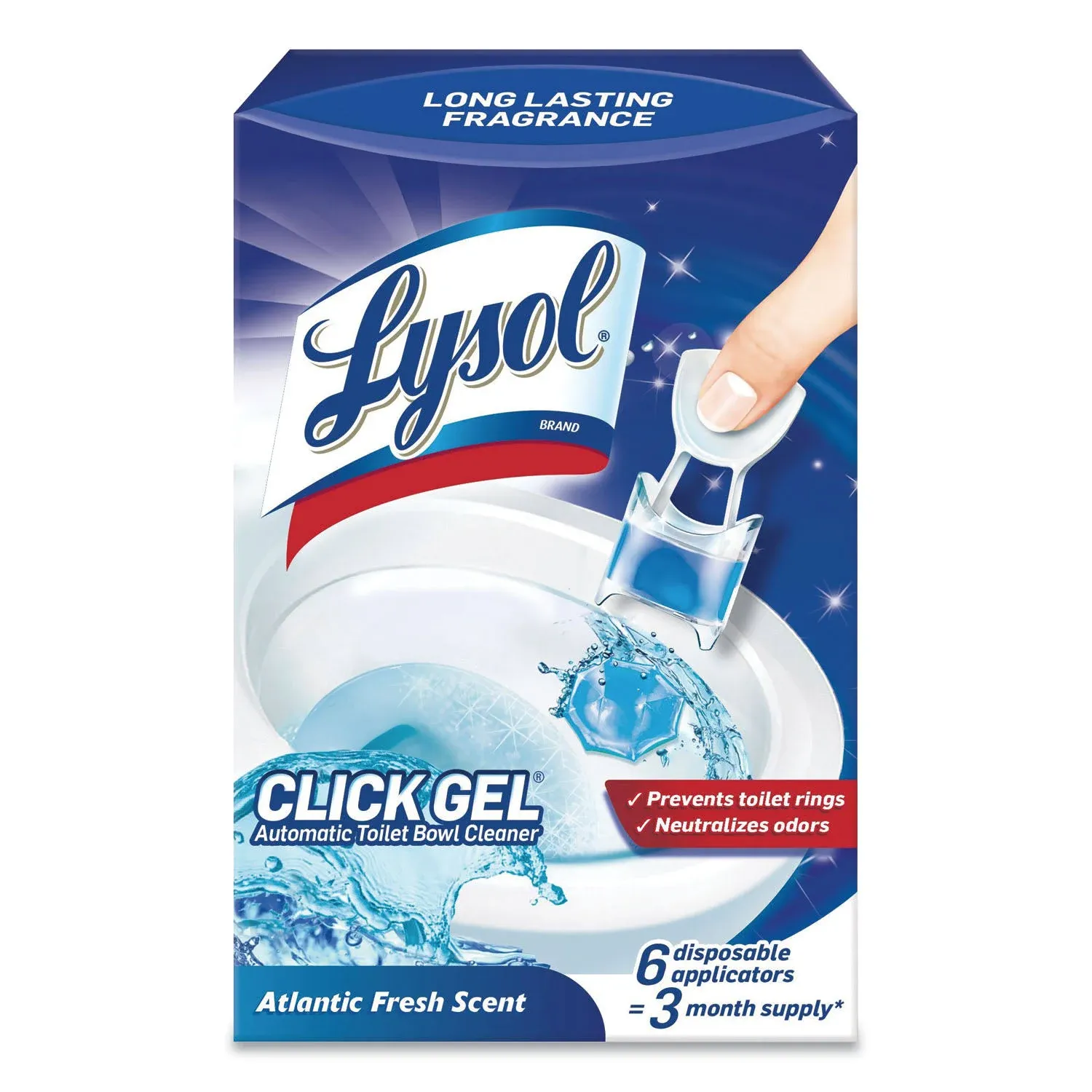 LYSOL® Brand Click Gel Automatic Toilet Bowl Cleaner, Ocean Fresh, 6/box, 4 Boxes/carton