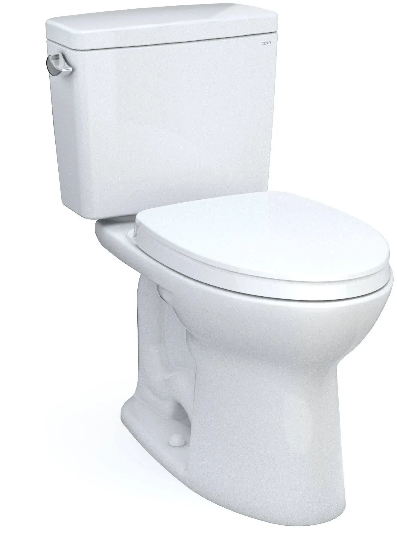 Drake 2-Piece 1.6 GPF Single Flush Elongated ADA Comfort Height Toilet w/ 10in Rough-In in Cotton White, Seat Included