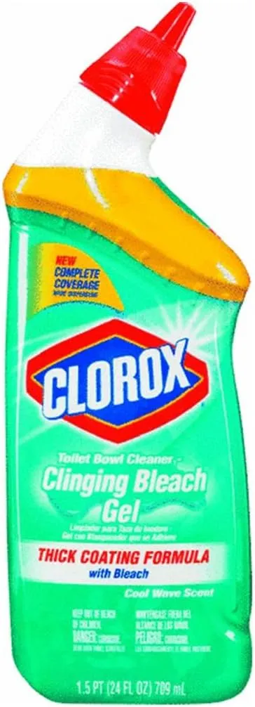 Clorox Toilet Bowl Cleaner with Bleach, Fresh Scent, 24oz Bottle