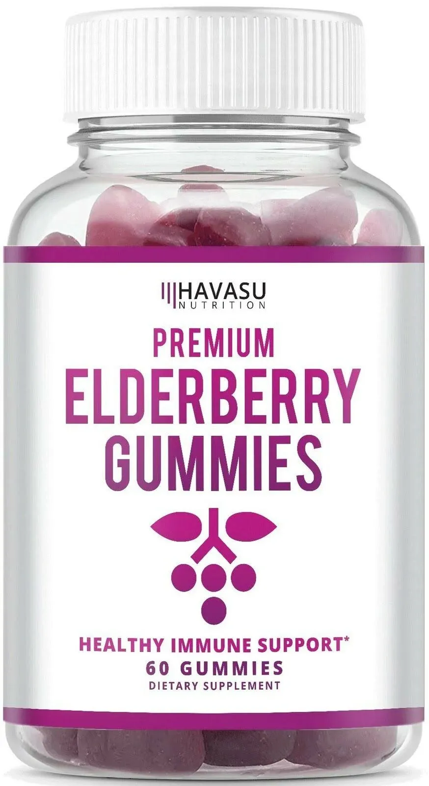 Havasu Nutrition Elderberry Gummies 100mg - Supports Immune System Health - Made