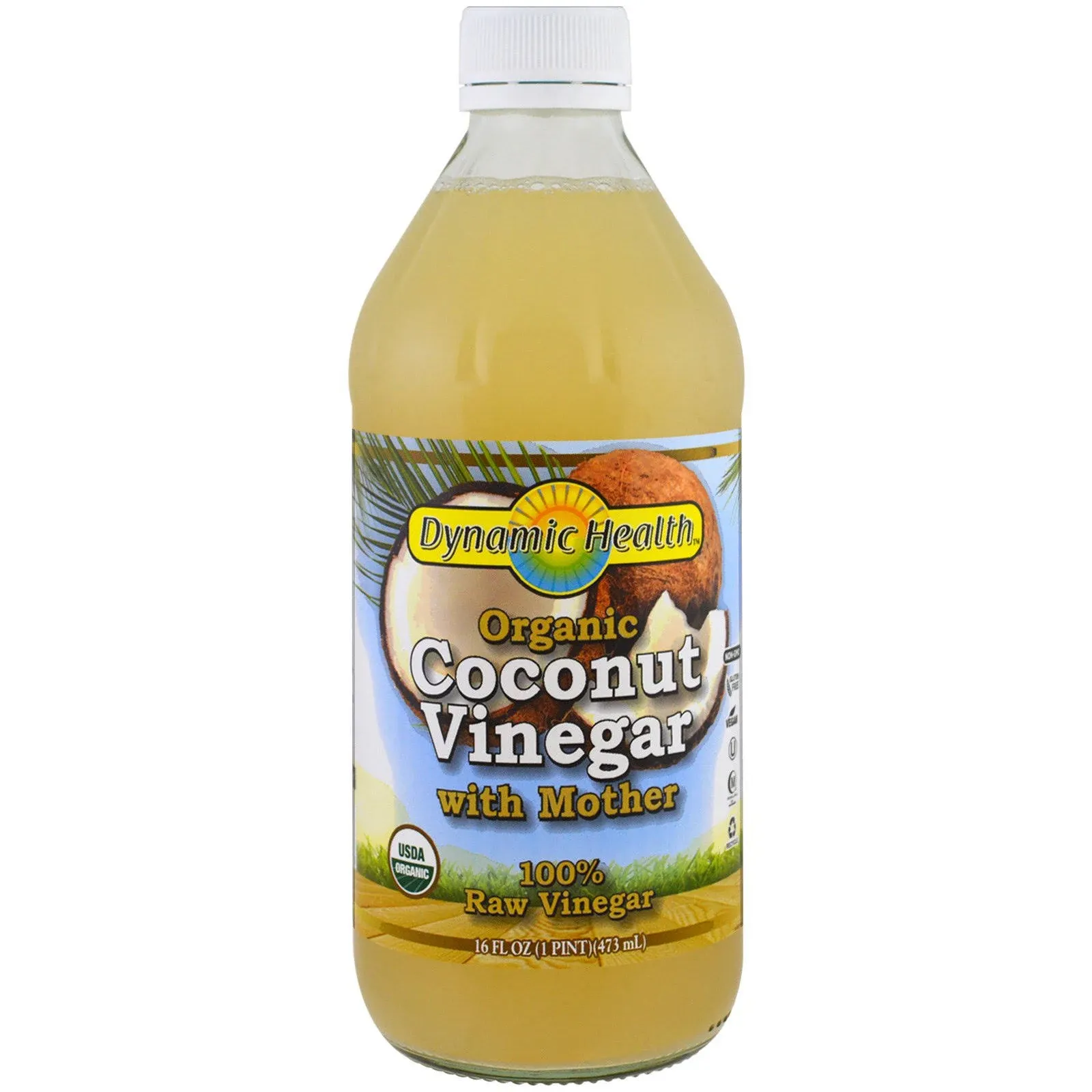 Dynamic Health Coconut Vinegar, Organic, with Mother - 16 fl oz