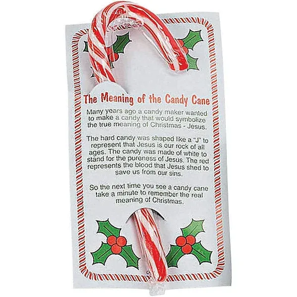 Fun Express Candy Canes on Religious Card