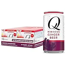 Q Mixers Hibiscus Ginger Beer, Premium Cocktail Mixer Made with Real Ingredients, 7.5 Fl oz (Pack of 24)