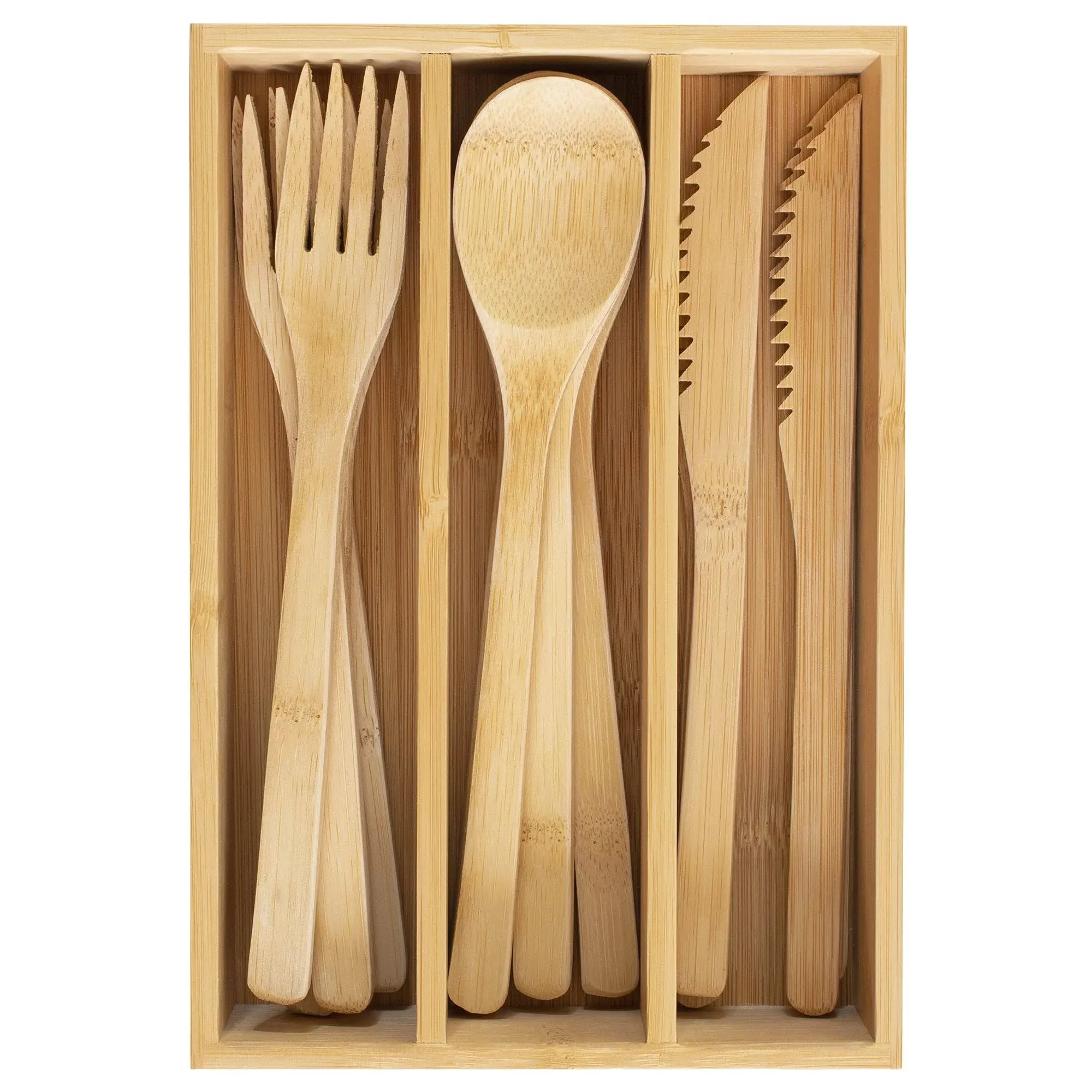 Totally Bamboo "12-Piece Reusable Flatware Set" with Portable Storage Case