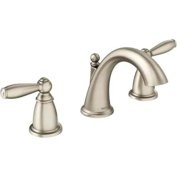 Moen T6620BN Brantford Two Handle Widespread Bathroom Faucet Brushed Nickel