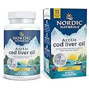 Nordic Naturals Arctic Cod Liver Oil, Lemon - 90 Soft Gels - 750 mg Total Omega-3s with EPA & DHA - Heart & Brain Health, Healthy Immunity, Overall Wellness - Non-GMO - 30 Servings