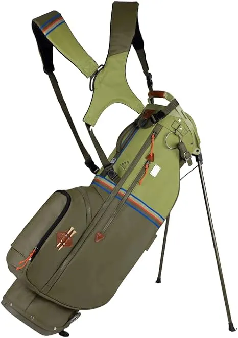 Sun Mountain Mid-Stripe Stand Bag Frost/Navy/Red