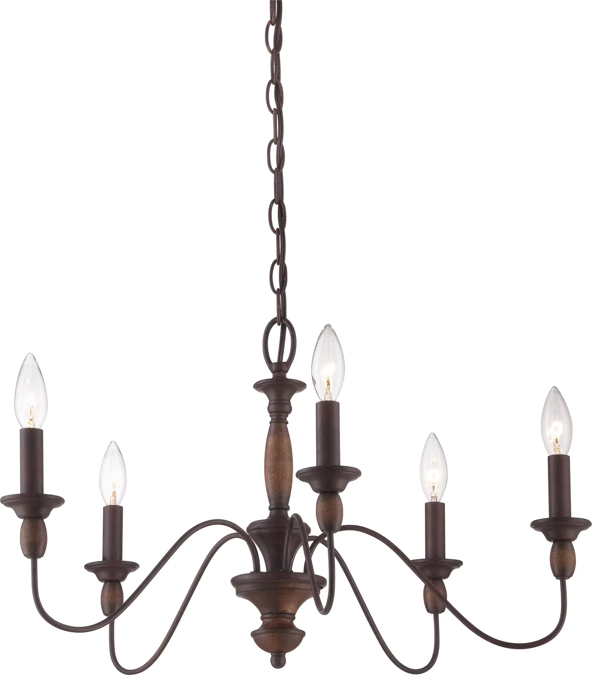 Quoizel Five Light Chandelier in Tuscan Brown from the Holbrook collection - HK5005TC